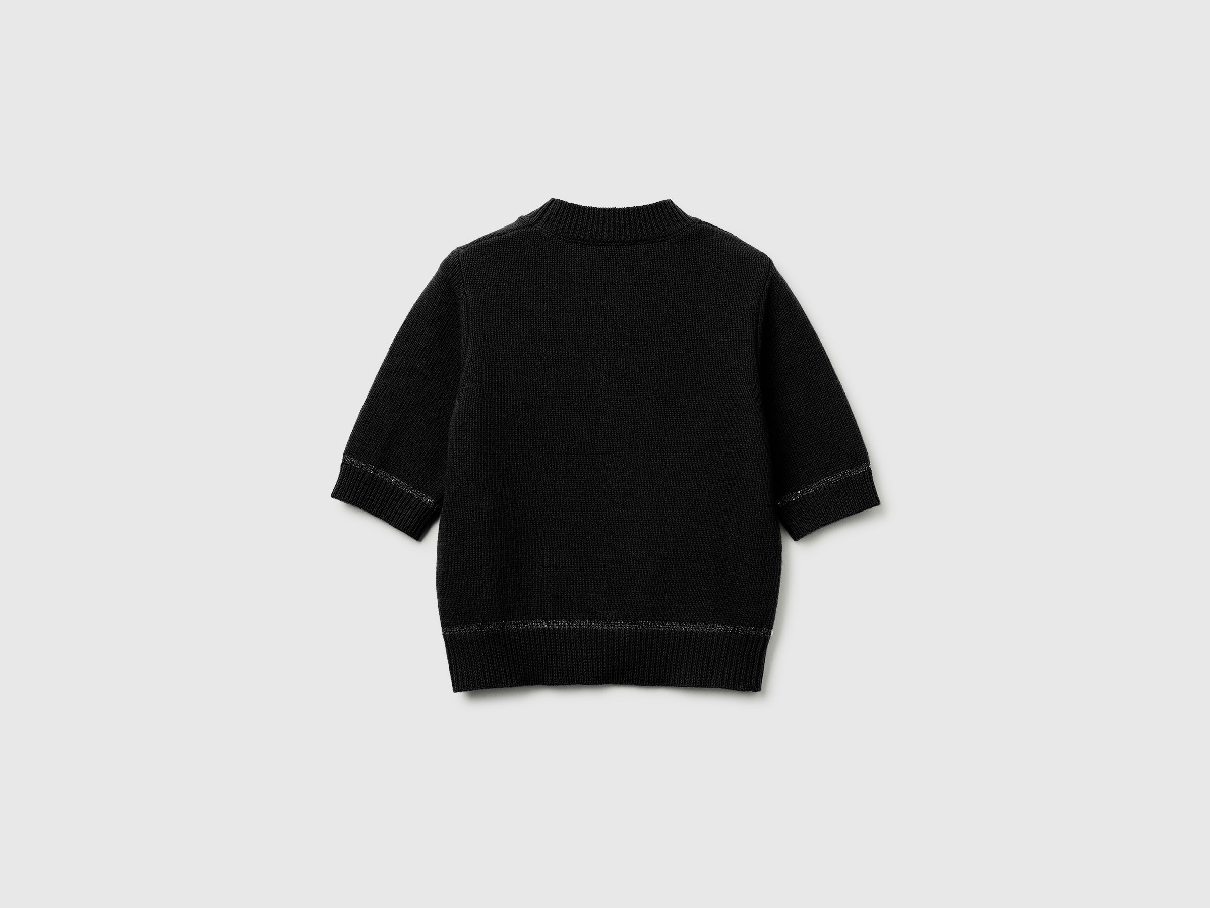 United Colors of Benetton Maglione collo manica corta paillettes M