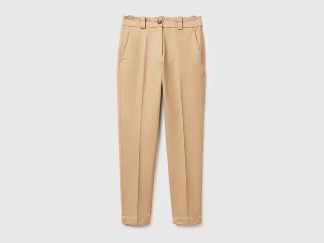 United Colors of Benetton Slim pantaloni cotone taglia 42