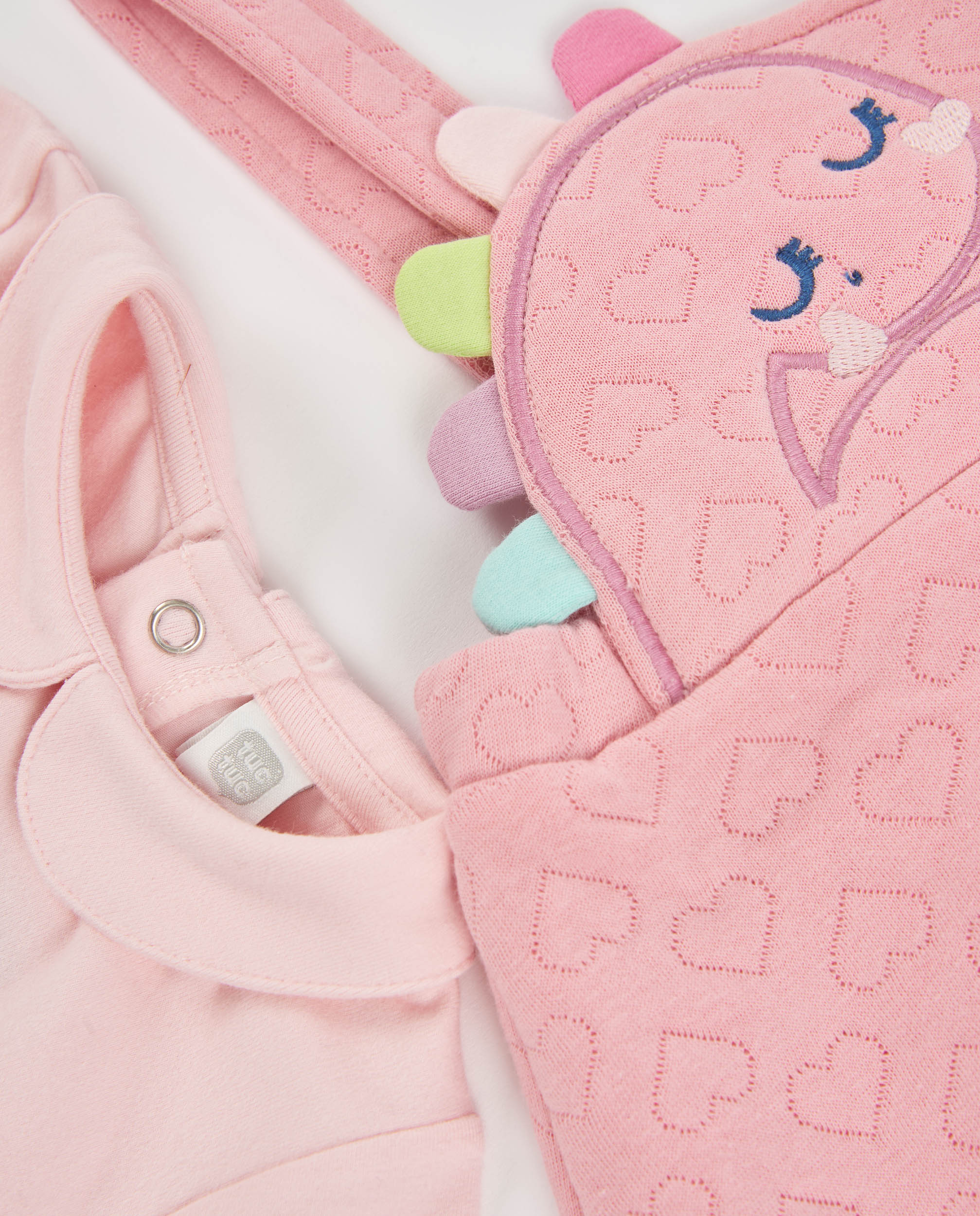 TucTuc Completi Roar Dino Completo Neonata Rosa 2 Pezzi