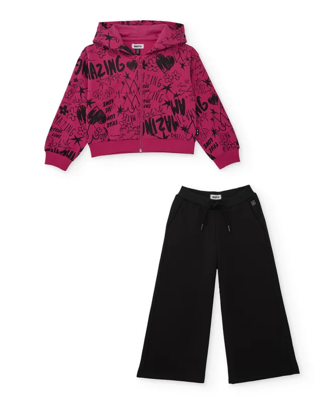 TucTuc Completi tuta bambina fucsia felpa e pantalone