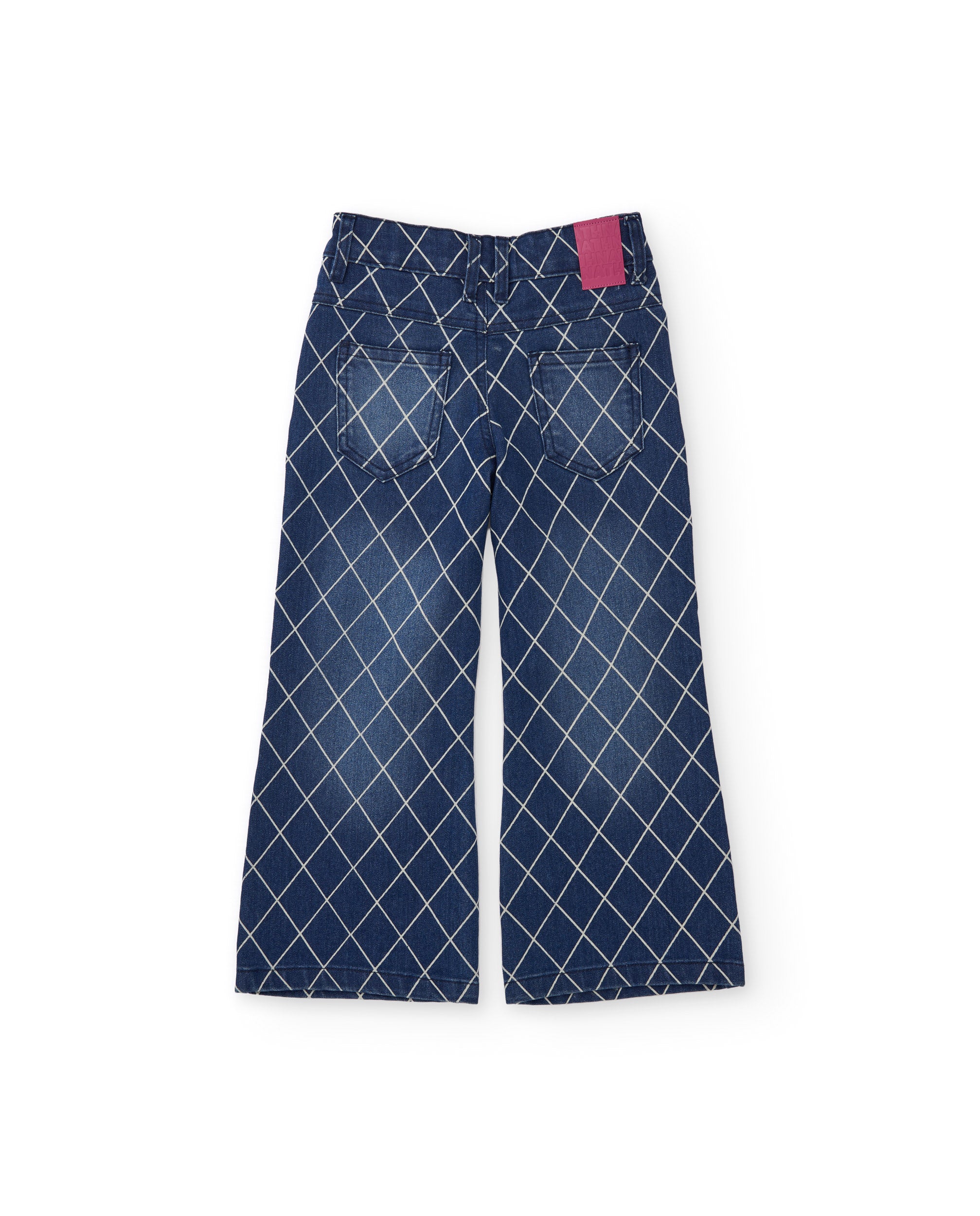 TucTuc Pantaloni Jeans Bambina stampa geometrica blu