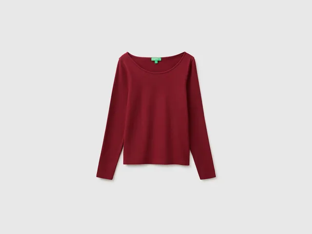 United Colors of Benetton T-Shirts maglietta cotone manica lunga