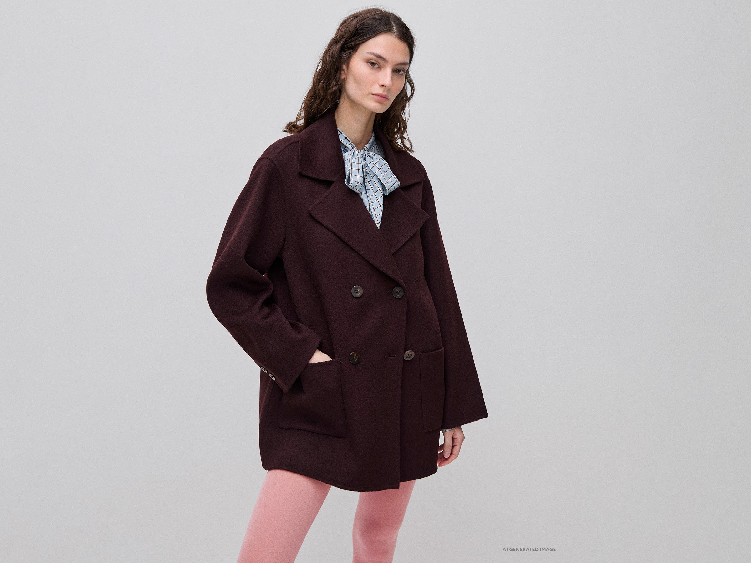 United Colors of Benetton cappotto doppiopetto lana e cashmere