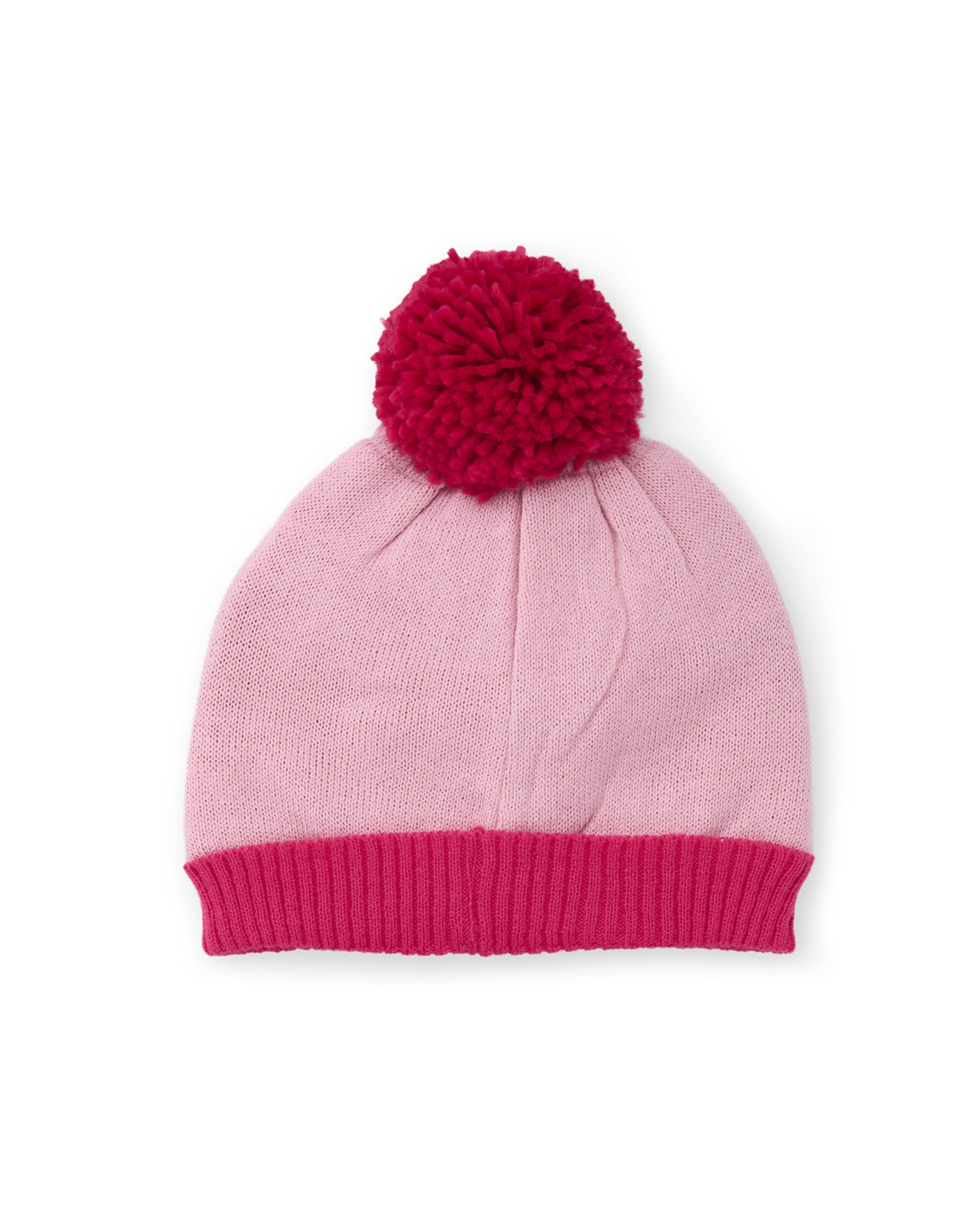 TucTuc Accessori Berretto Bambina Fucsia Tricot Pompon