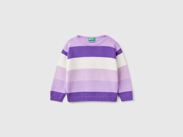 United Colors of Benetton Striped Maglione Rigato Bimbo Taglia 104