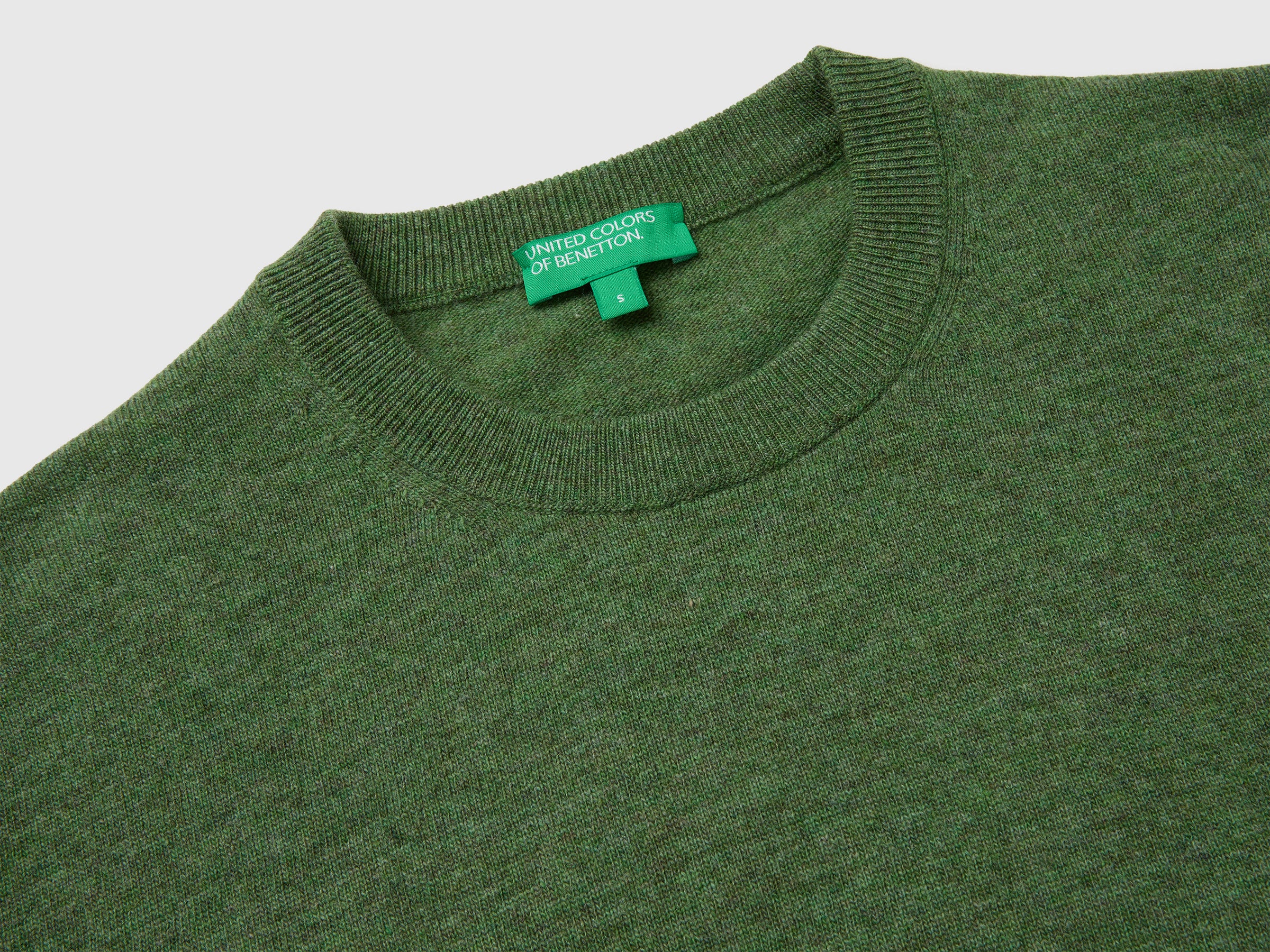 United Colors of Benetton Sweaters Maglione Lana Merino S Verde