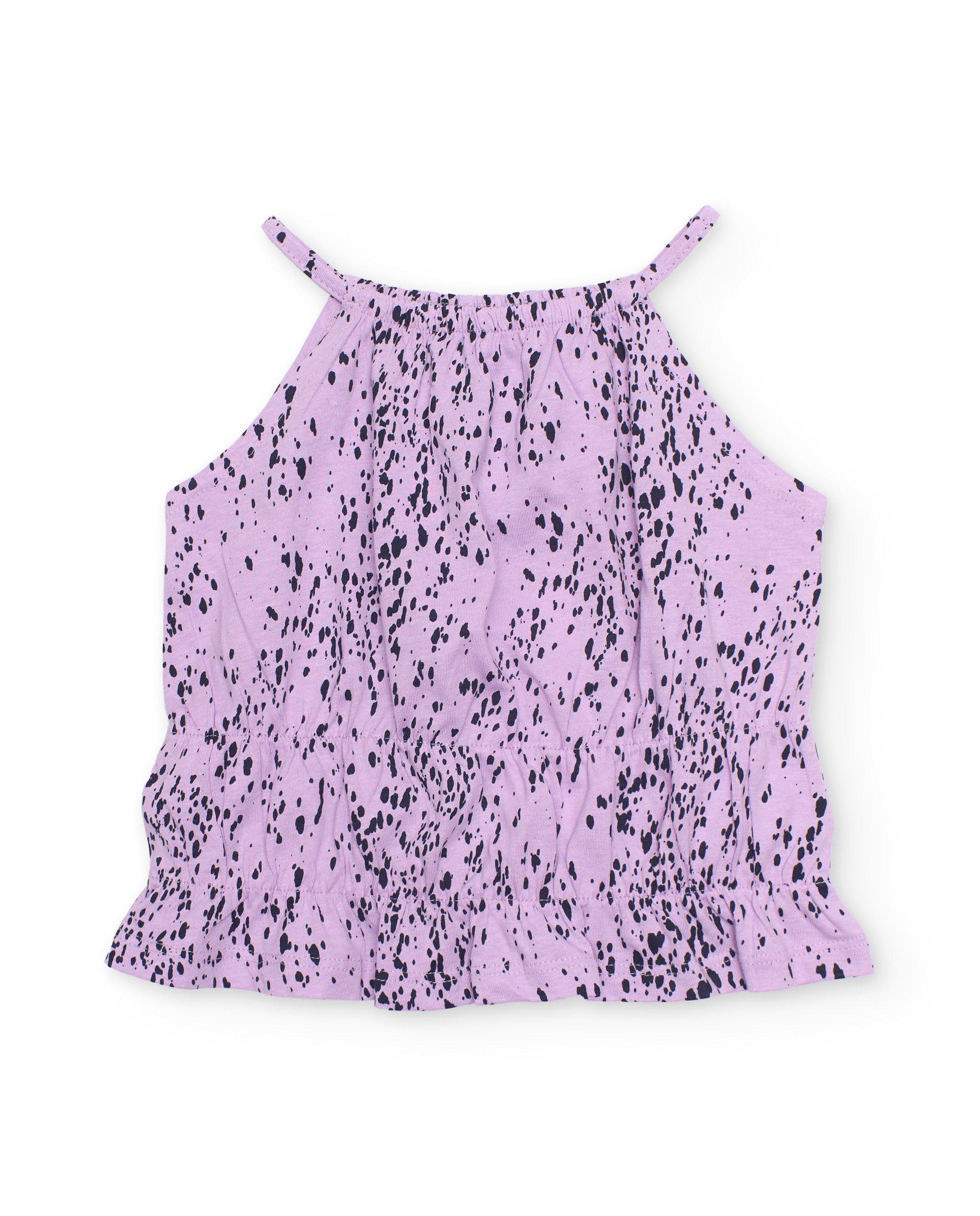 TucTuc Magliette top bambina pois elasticizzato lila