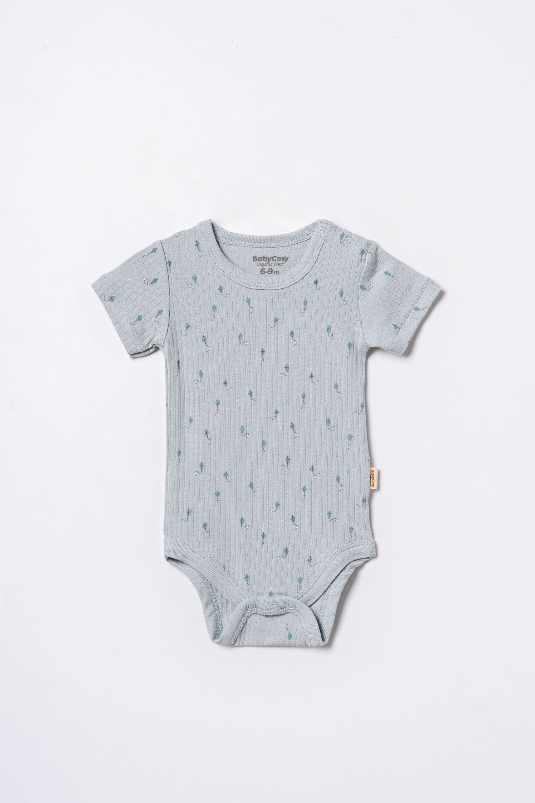 KOKARCIA Body maniche corte modal azzurro set 2 pezzi