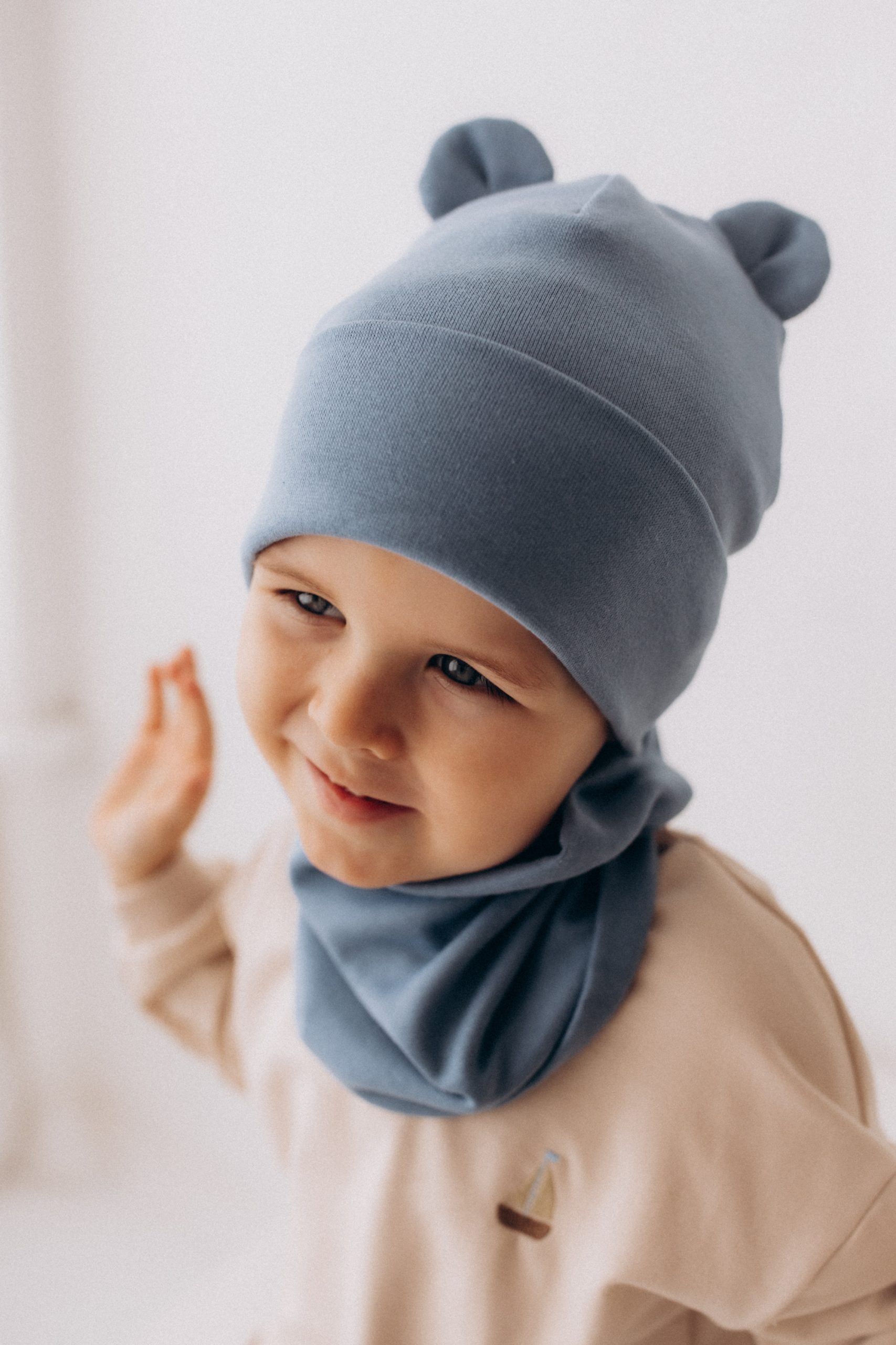 Woolly Organic Beanie Teddy Ears GOTS SS27 berretto bimbo
