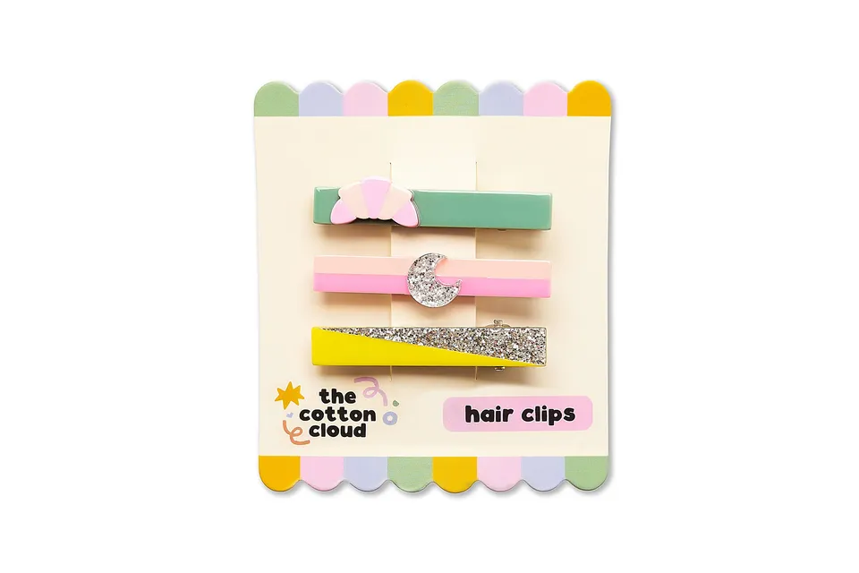 Cotton Cloud Set Mollette Capelli Glitter Acetato