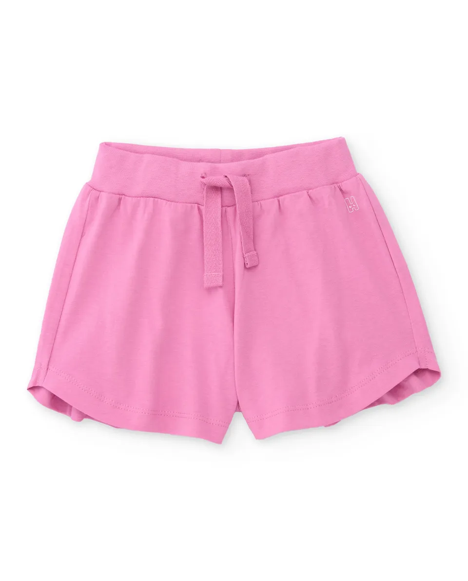 TucTuc Bermuda Shorts Bambina Maglia Rosa con Tasche