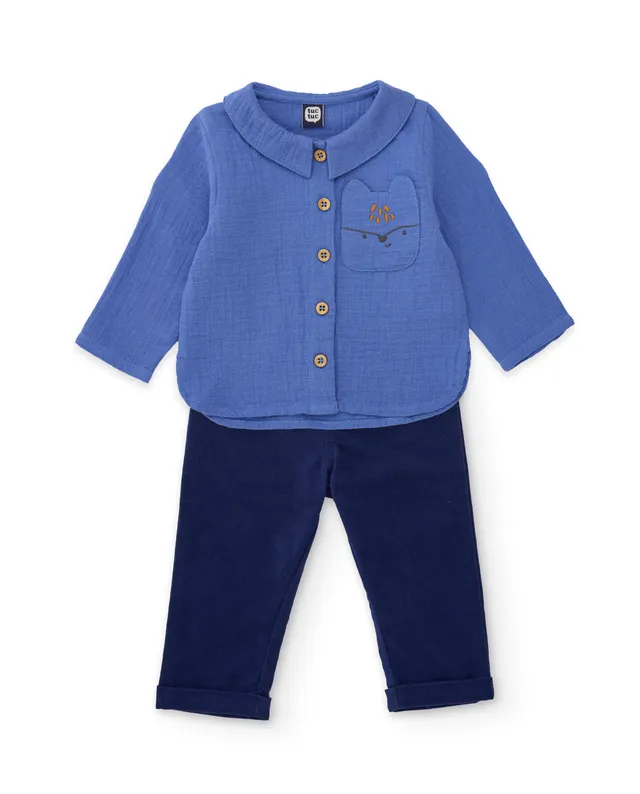 TucTuc Completi Completo Neonato Blu con Camicia