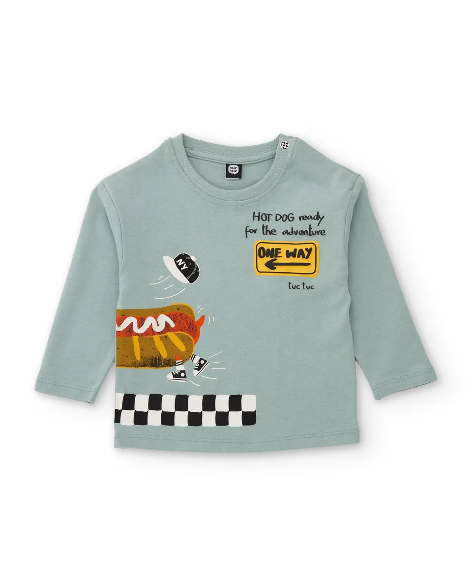 TucTuc Magliette t-shirt bimbo azzurra stampa