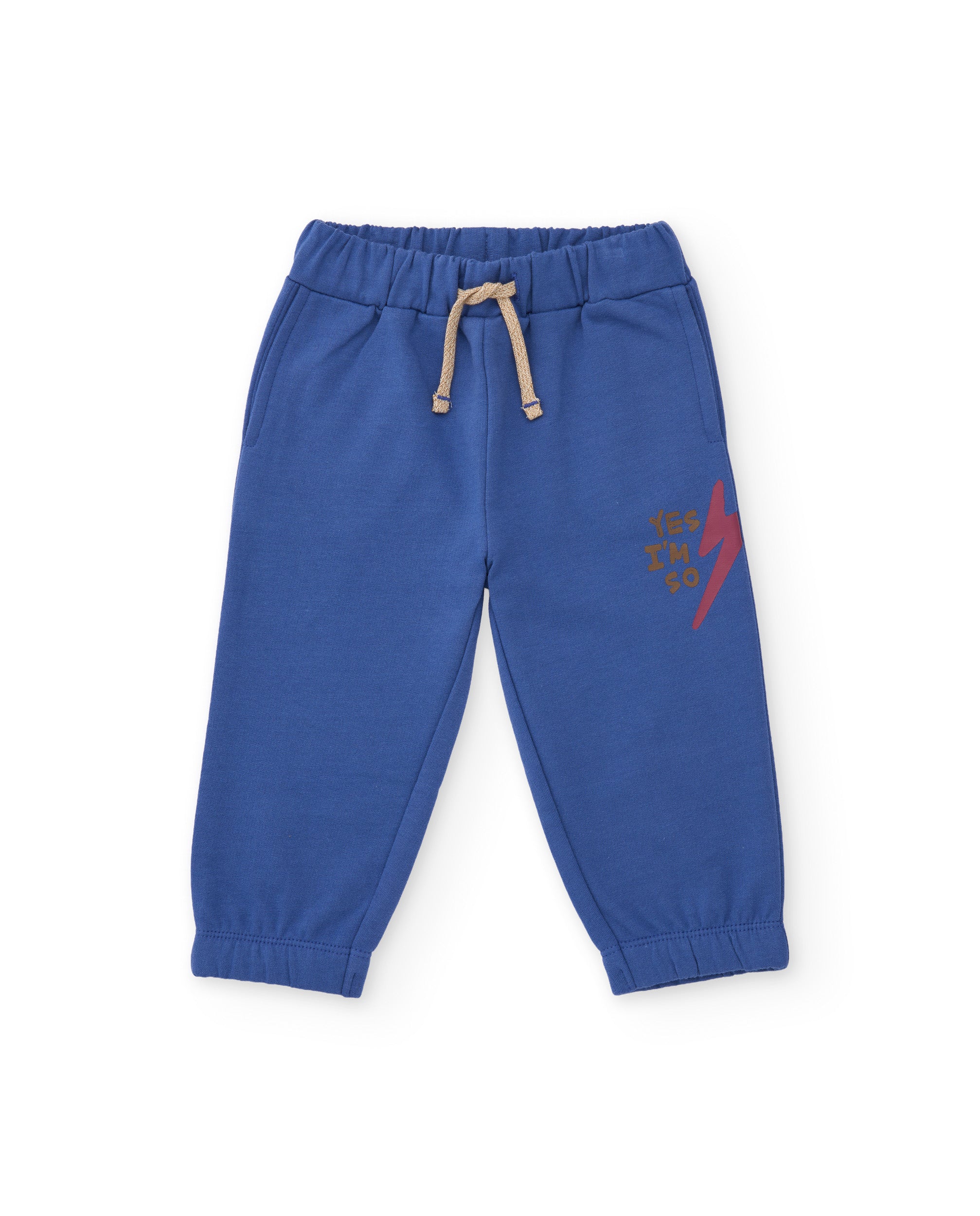 TucTuc Pantaloni Felpa bambino blu elastico