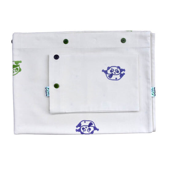 Pamboo Bedlinen lenzuola 160x200 raso cotone bio orso