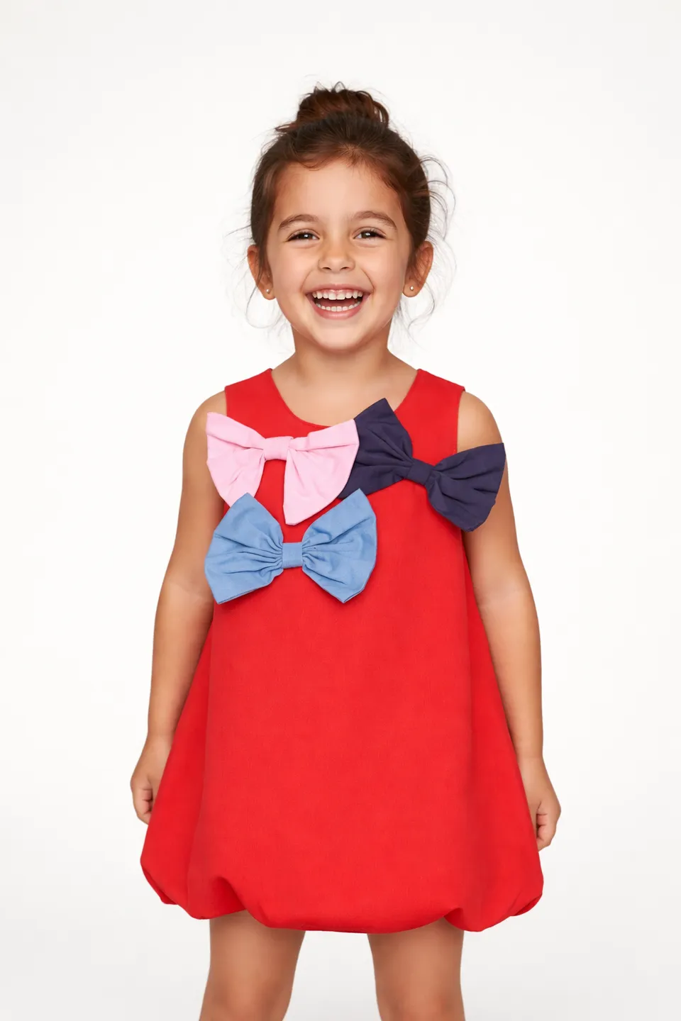TucTuc Vestiti vestito bambina rosso fiocchi palloncino