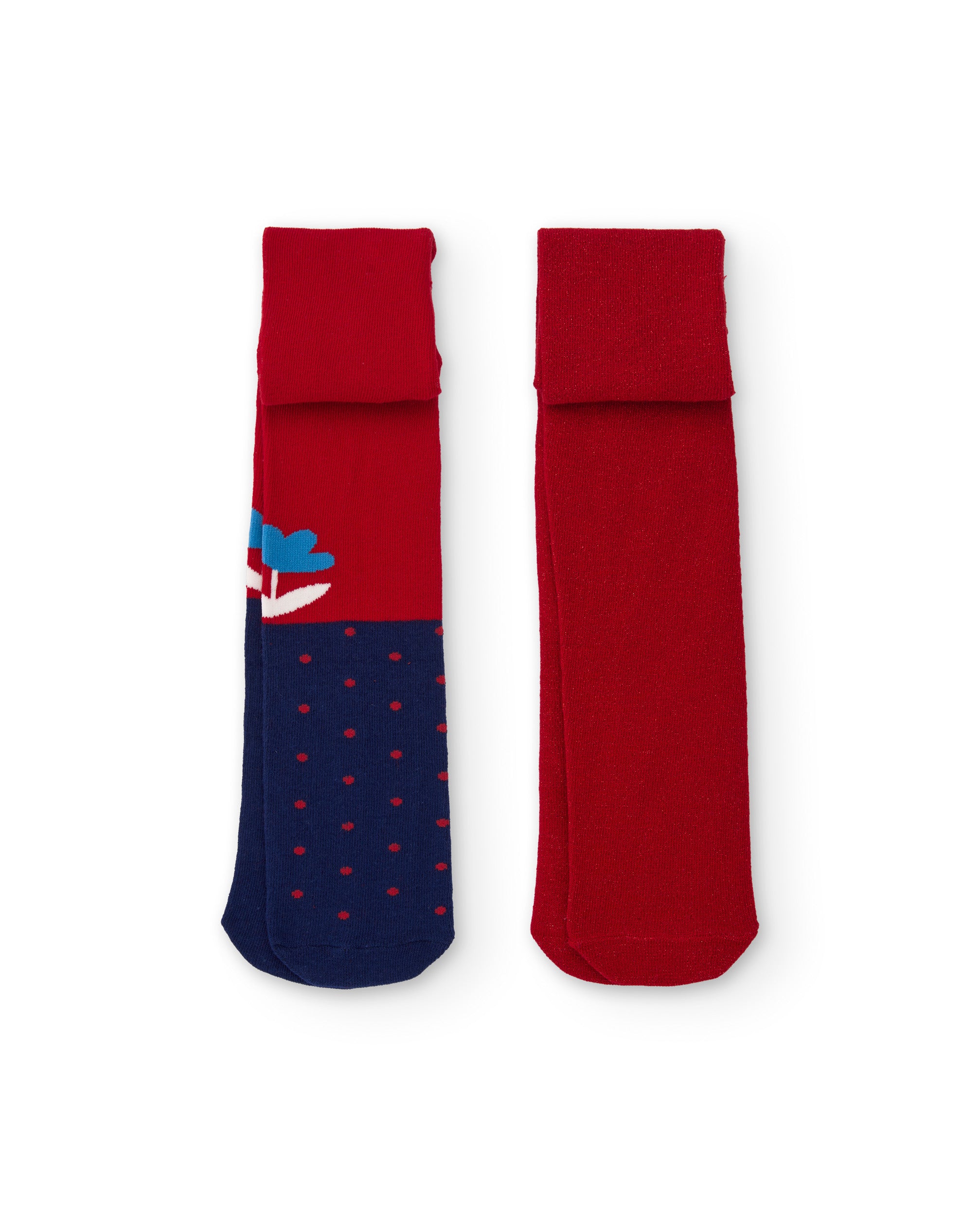 TucTuc Accessori Collant bambina rosso pois cotone