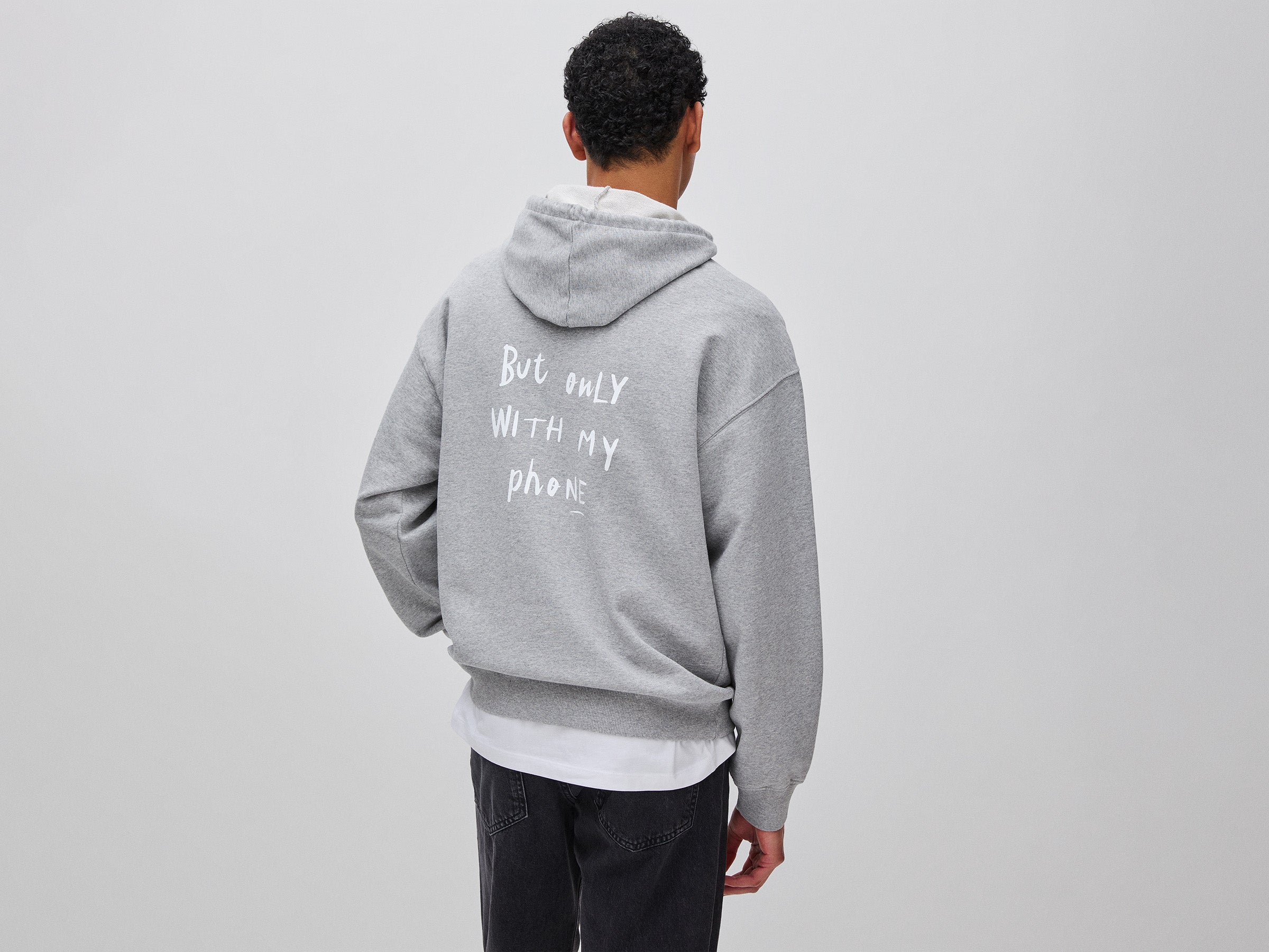 United Colors of Benetton felpa cappuccio slogan cotone