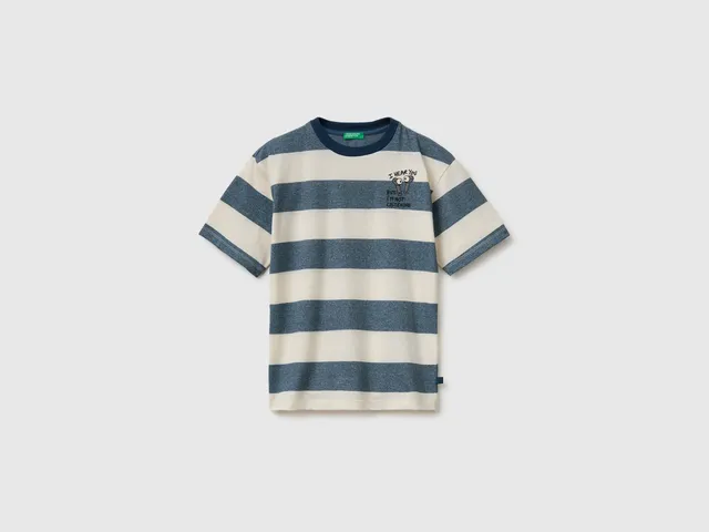 United Colors of Benetton t-shirt oversize righe cotone