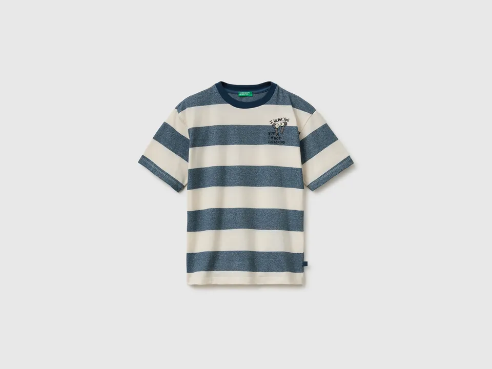 United Colors of Benetton t-shirt oversize righe cotone