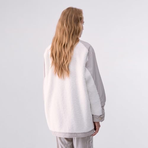Liu Jo Bomber Oversize Teddy Donna L Viola Nylon Zip