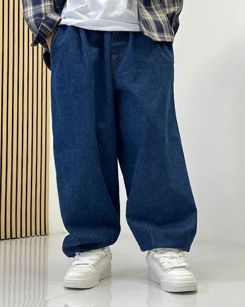 Sottosopra jeans balloon elastico maglia duca homme scuro