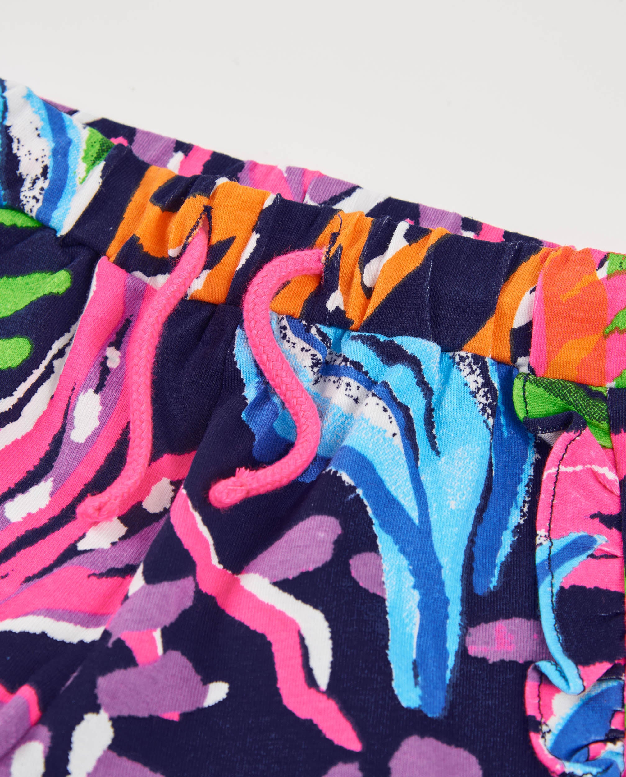 TucTuc Bermuda short bambina navy stampa marina volant