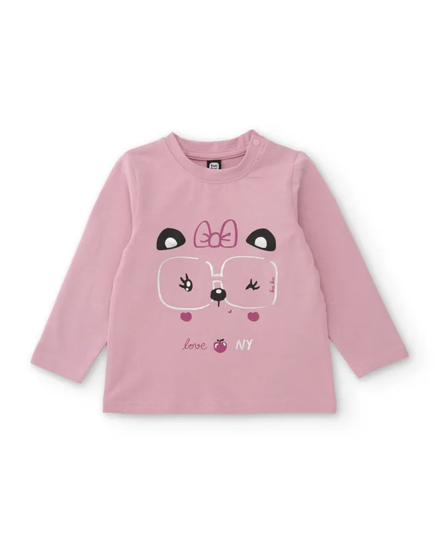 TucTuc Magliette maglia bambina panda rosa maniche lunghe