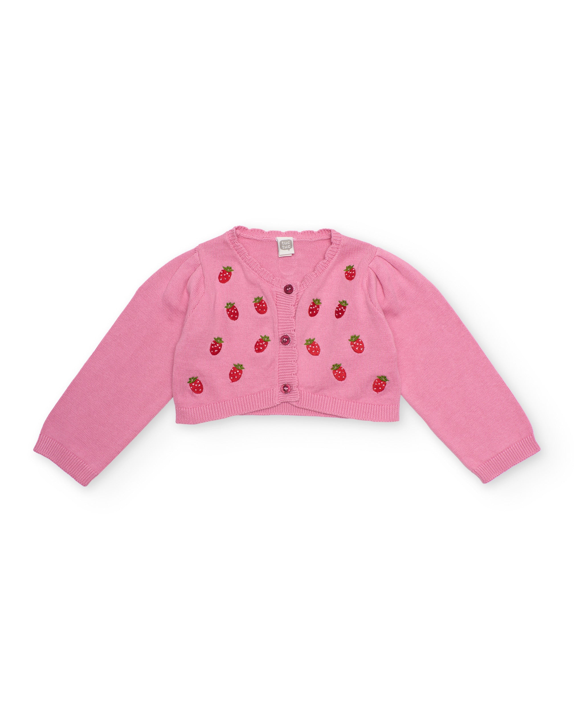 TucTuc Maglioni cardigan neonata rosa fragoline