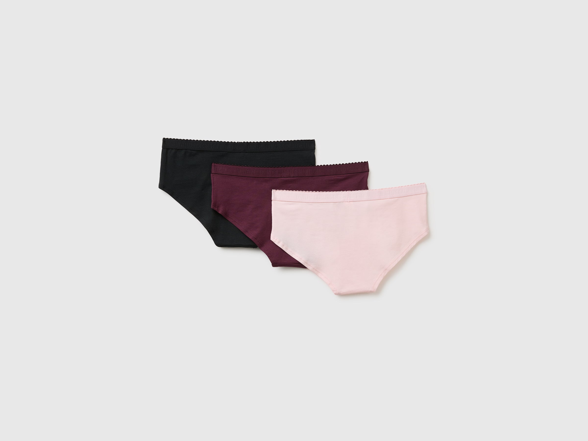 United Colors of Benetton slip cotone 3 pezzi elastico logo
