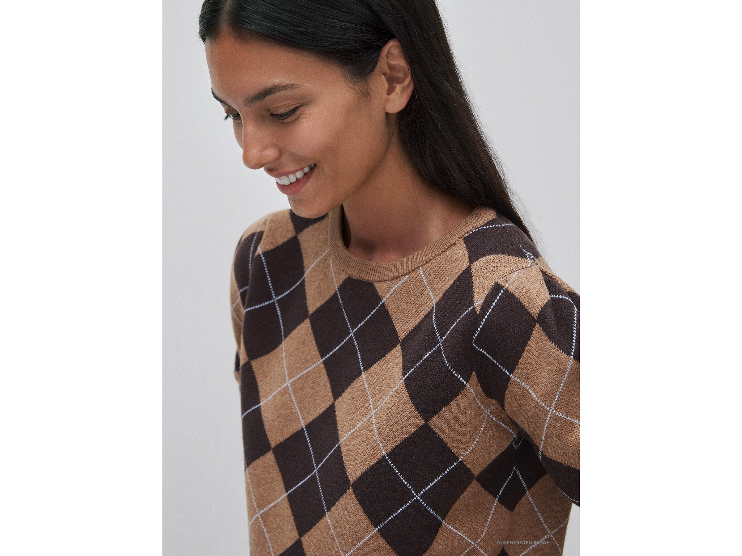 Benetton maglione rombi cotone taglia M