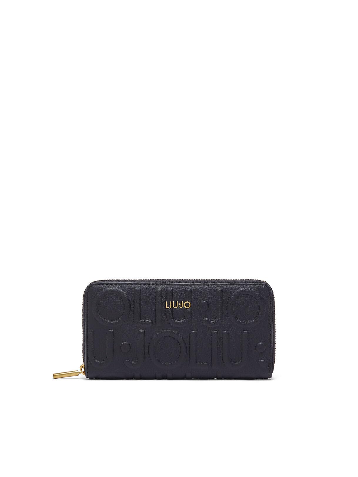 Liu Jo Portafoglio Grande Logo Zip Nero