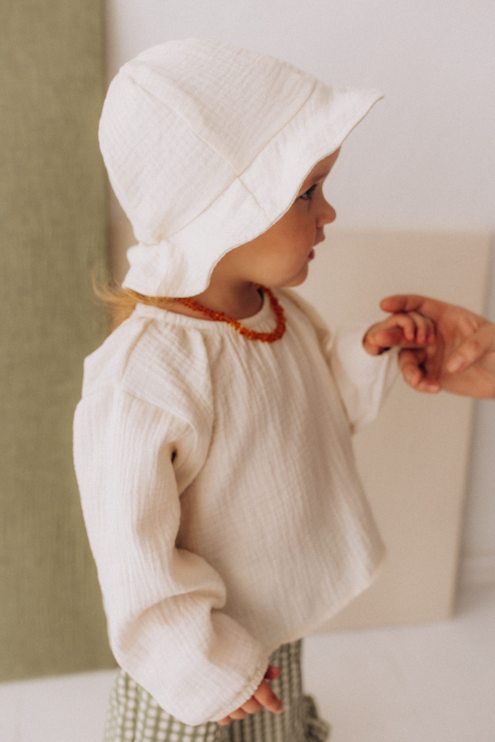 Woolly Organic Sun Hat cappello bambini mussola cotone bio