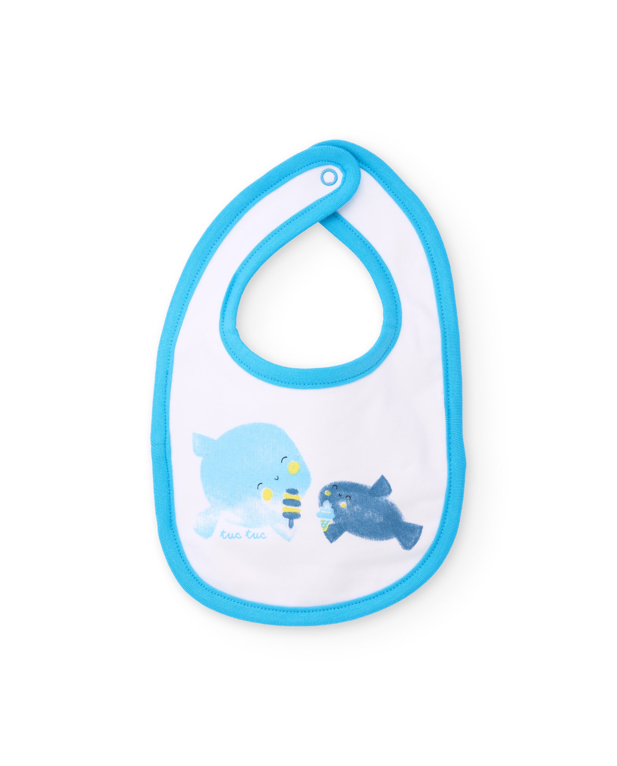 TucTuc Accessori Pack 2 bavaglini neonato blu cotone