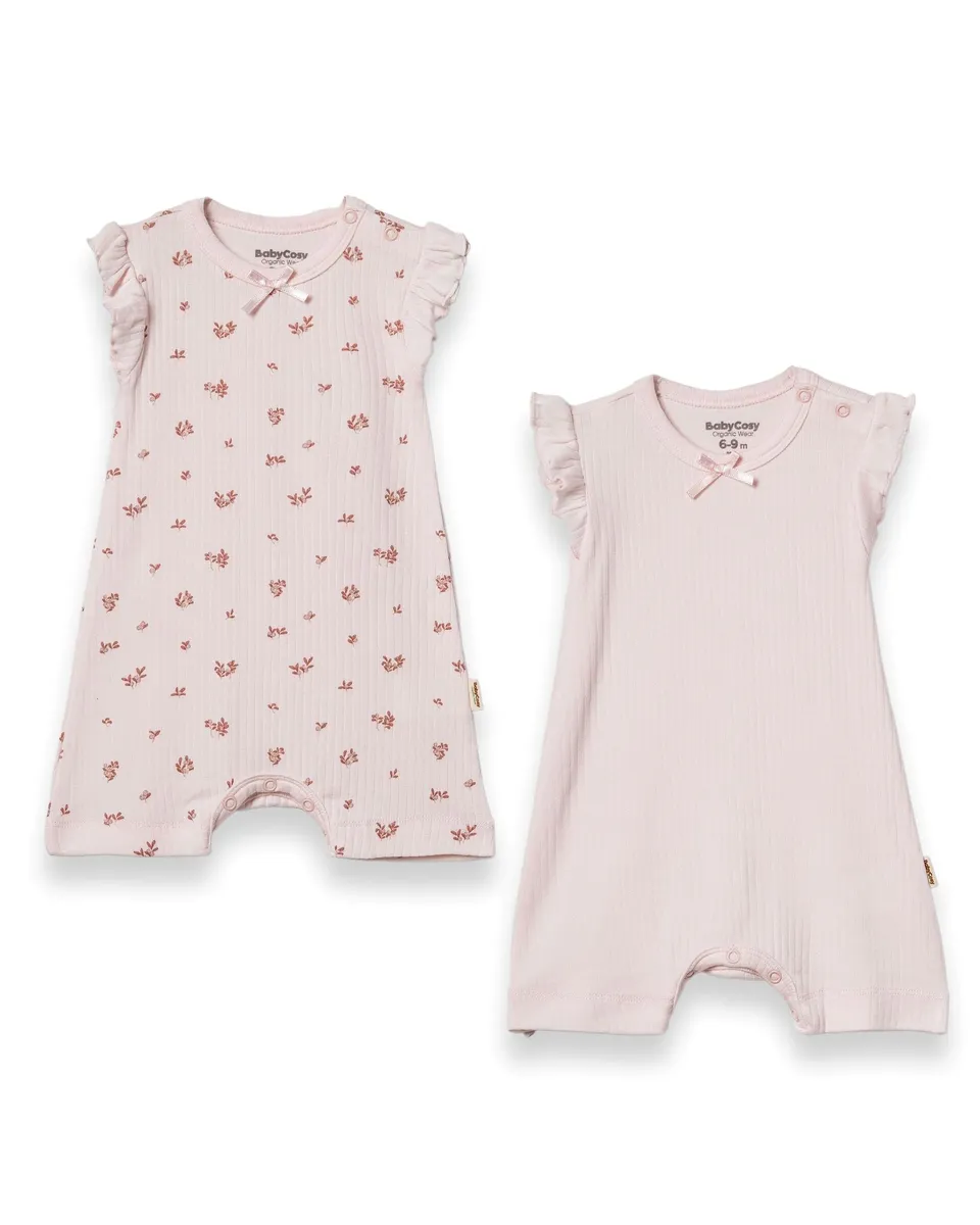 Kocarcia Babycosy Set 2 Tutine Corte Rosa 0-3 Mesi Micromodal