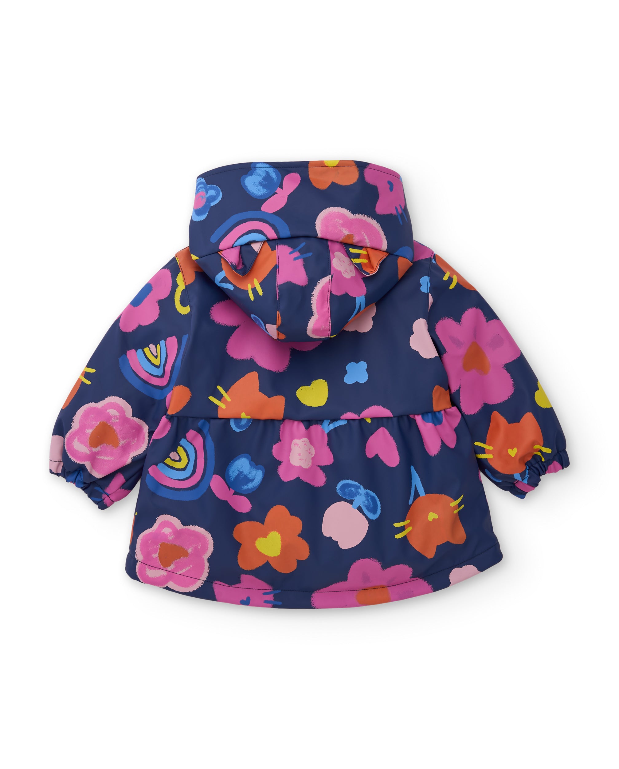 TucTuc Cappotti Floreale Impermeabile Bambina Blu Marino