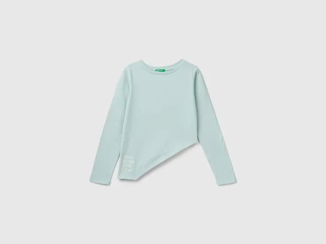United Colors of Benetton T-shirt manica lunga cotone elasticizzato