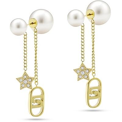 Liu Jo Accessori Orecchini con Perle T U Acciaio 4 cm