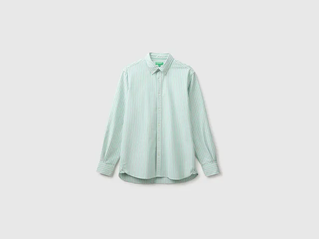 United Colors of Benetton camicia righe cotone regular taglia M