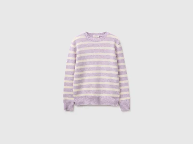 United Colors of Benetton maglione righe lana Shetland taglia M