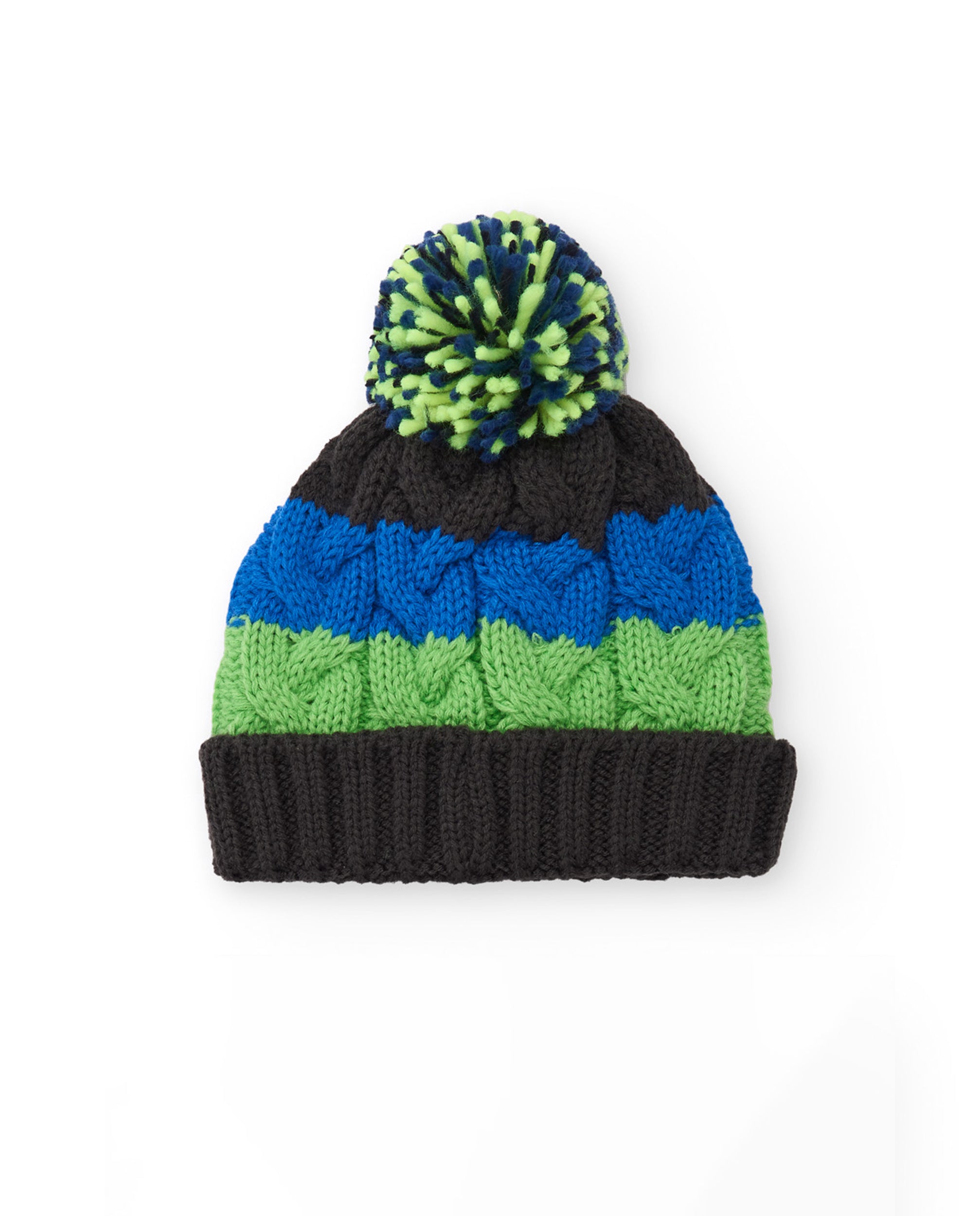 TucTuc Accessori Cappello Bambino Grigio Rigato Pompon