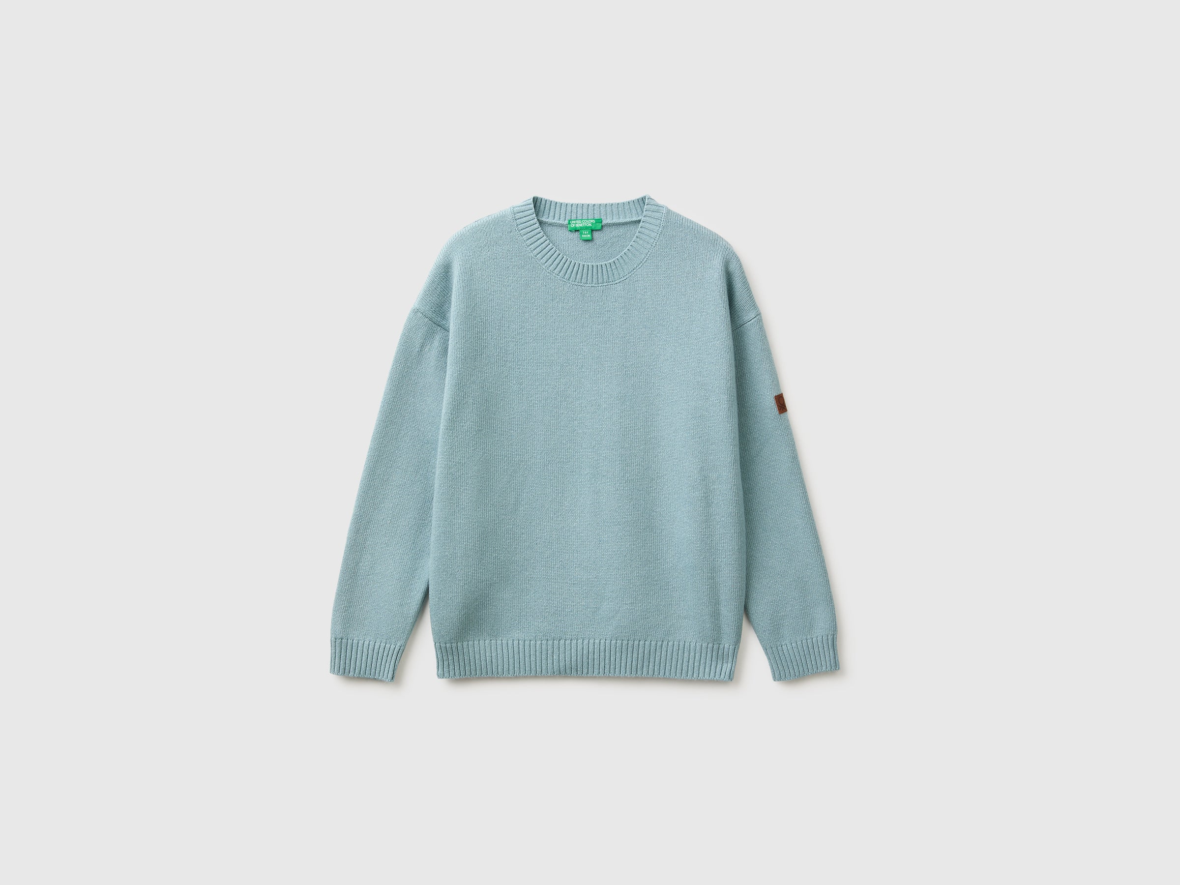 Benetton Sweaters maglione lana viscosa girocollo taglia M