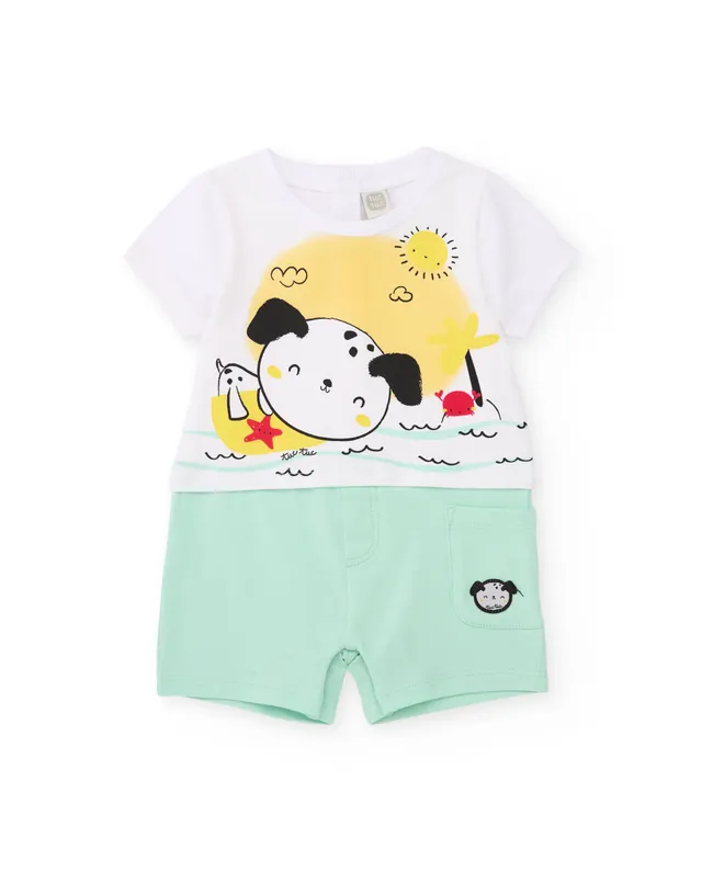 TucTuc Tutine Pagliaccetto Neonato Bianco cotone bottoni