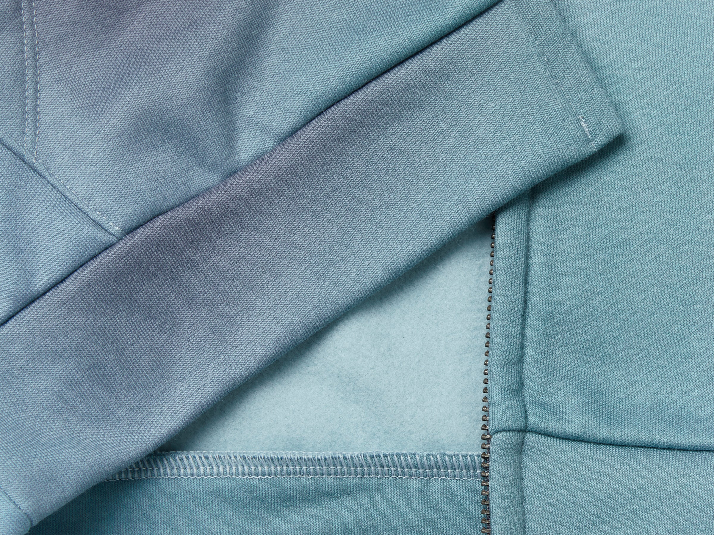 United Colors of Benetton Felpa con Cappuccio Zip Stampa Sfumata S