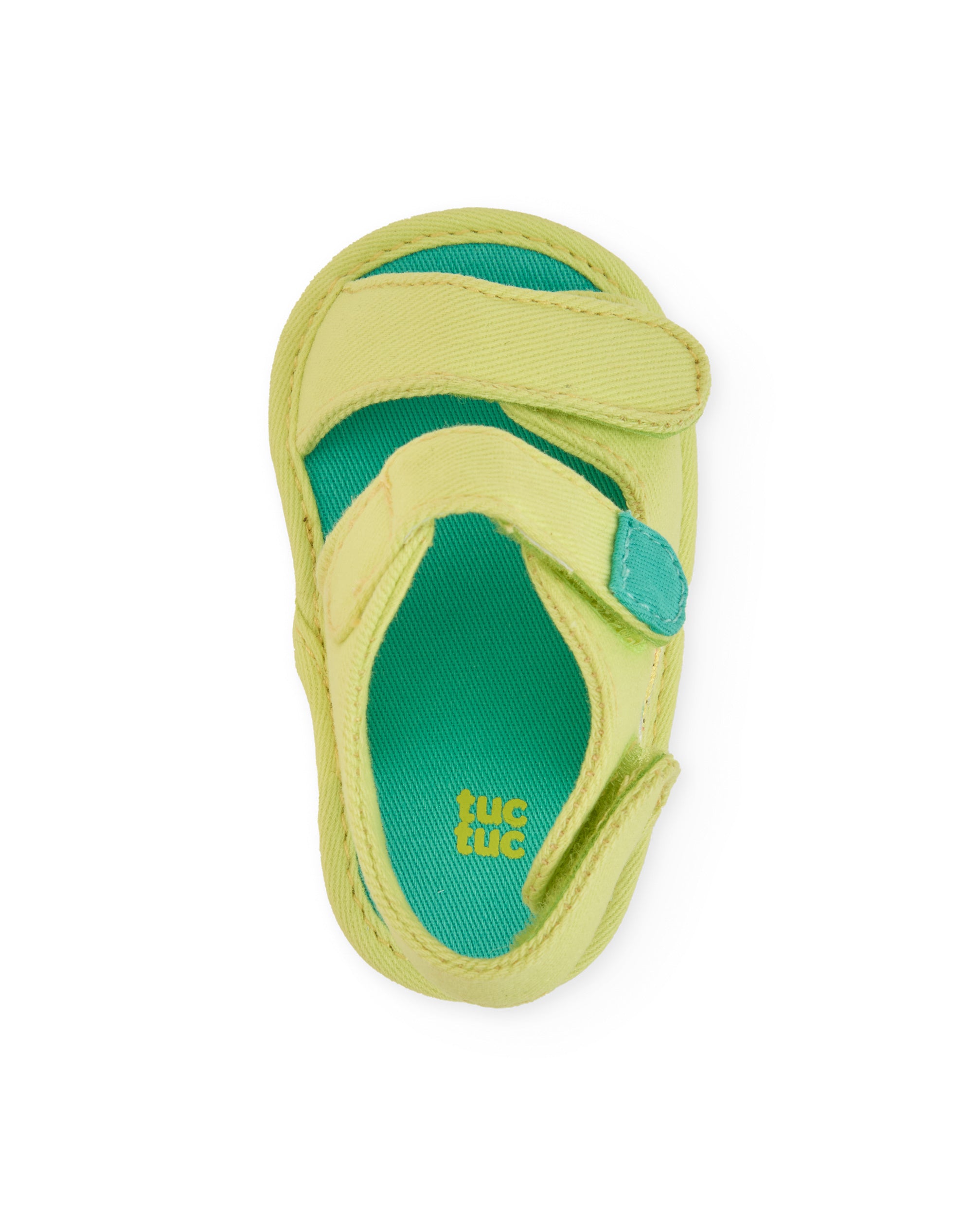 TucTuc Sandali Neonato Verde Lime Tessuto Chiusura Velcro