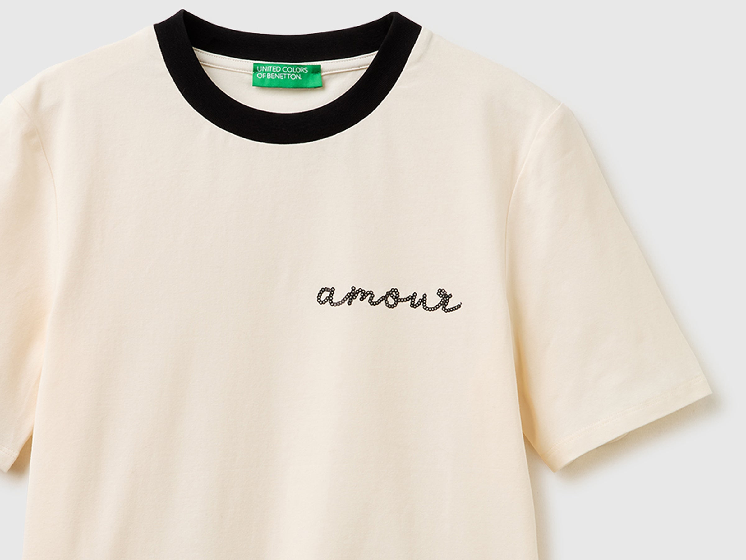 United Colors of Benetton T-shirt Amour maglietta cotone manica corta