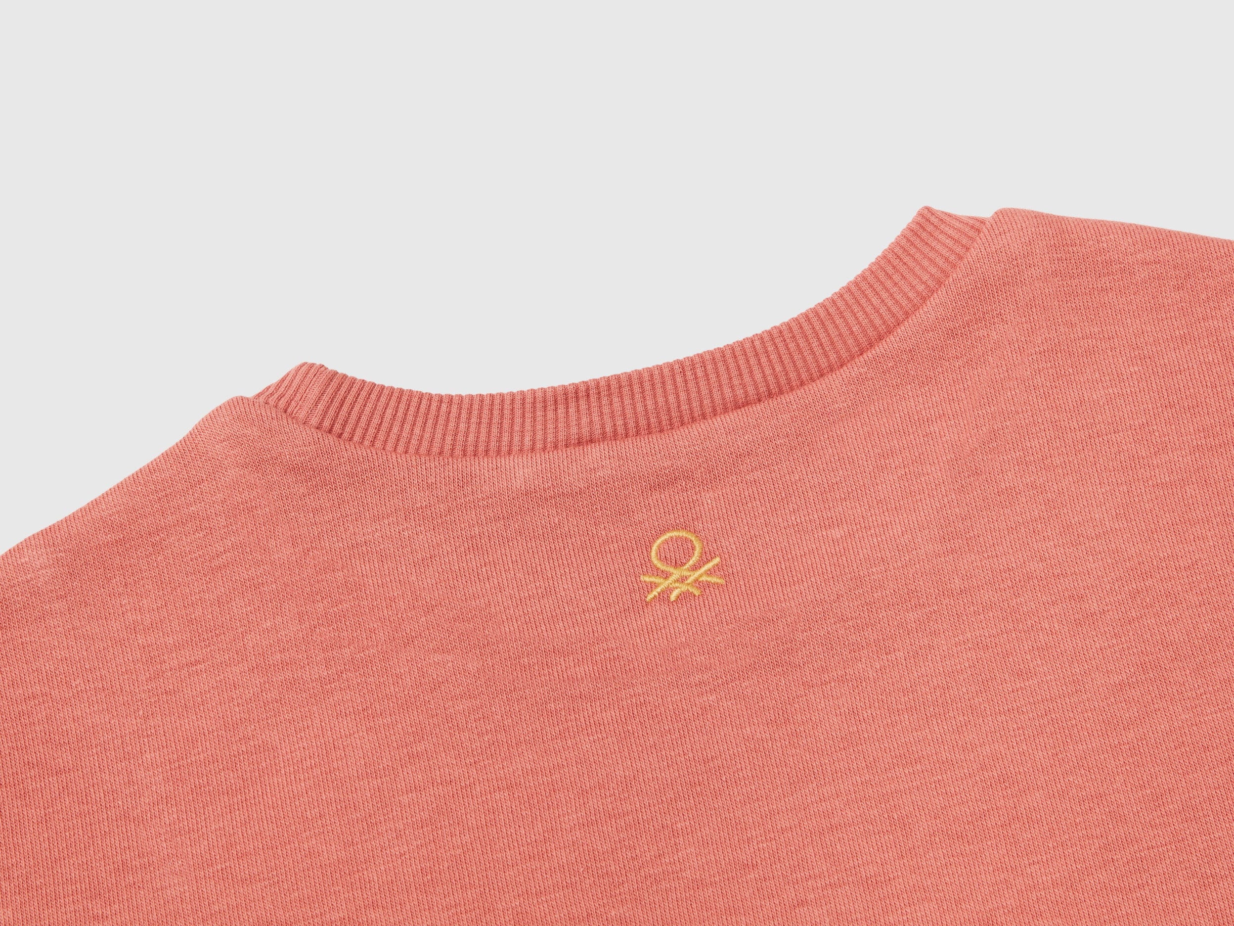 Benetton Sweatshirts felpa girocollo cotone patch bimba