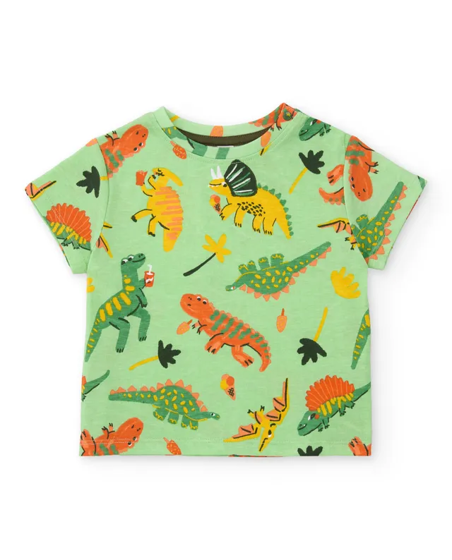 TucTuc Magliette T-Shirt Bambino Verde Dinosauri Cotone