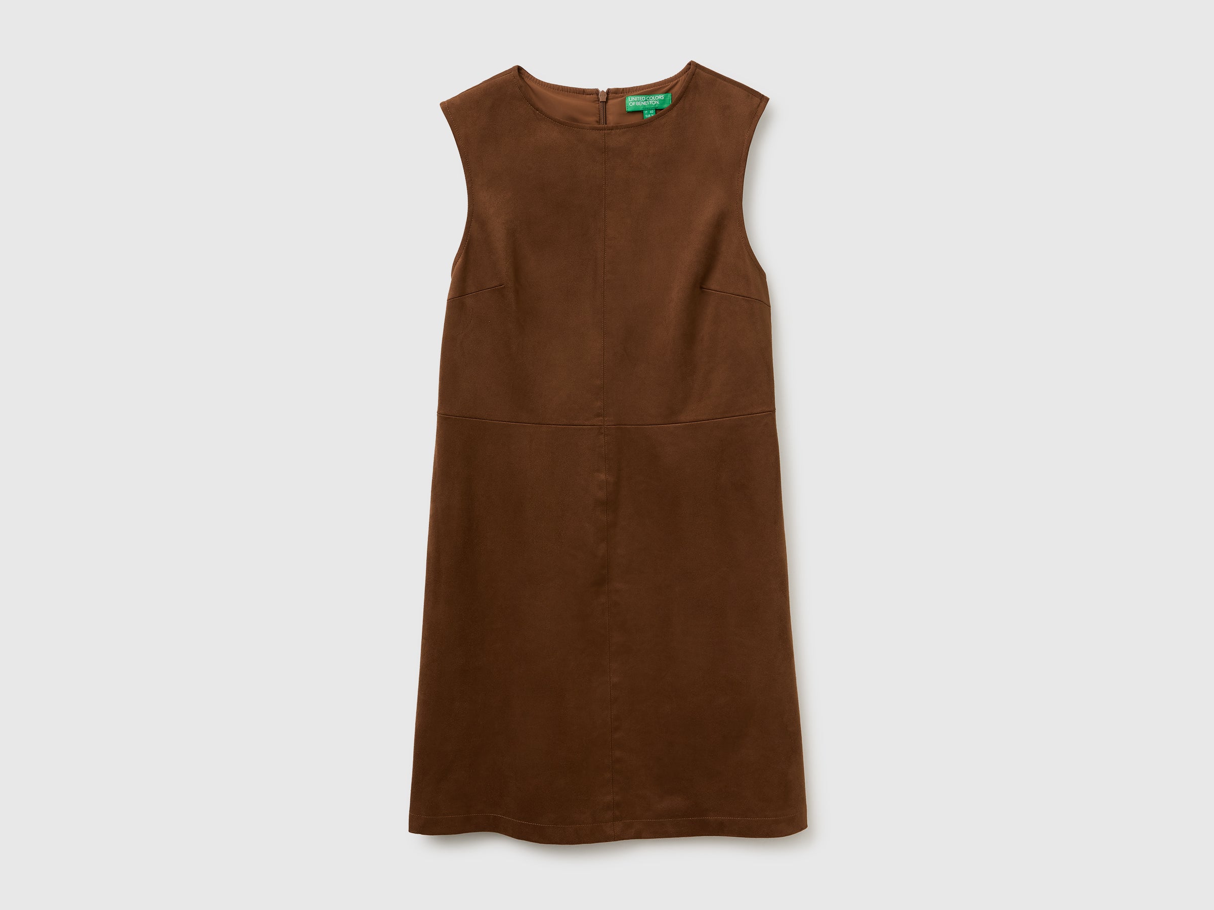 Benetton Abito smanicato effetto camoscio taglia 38