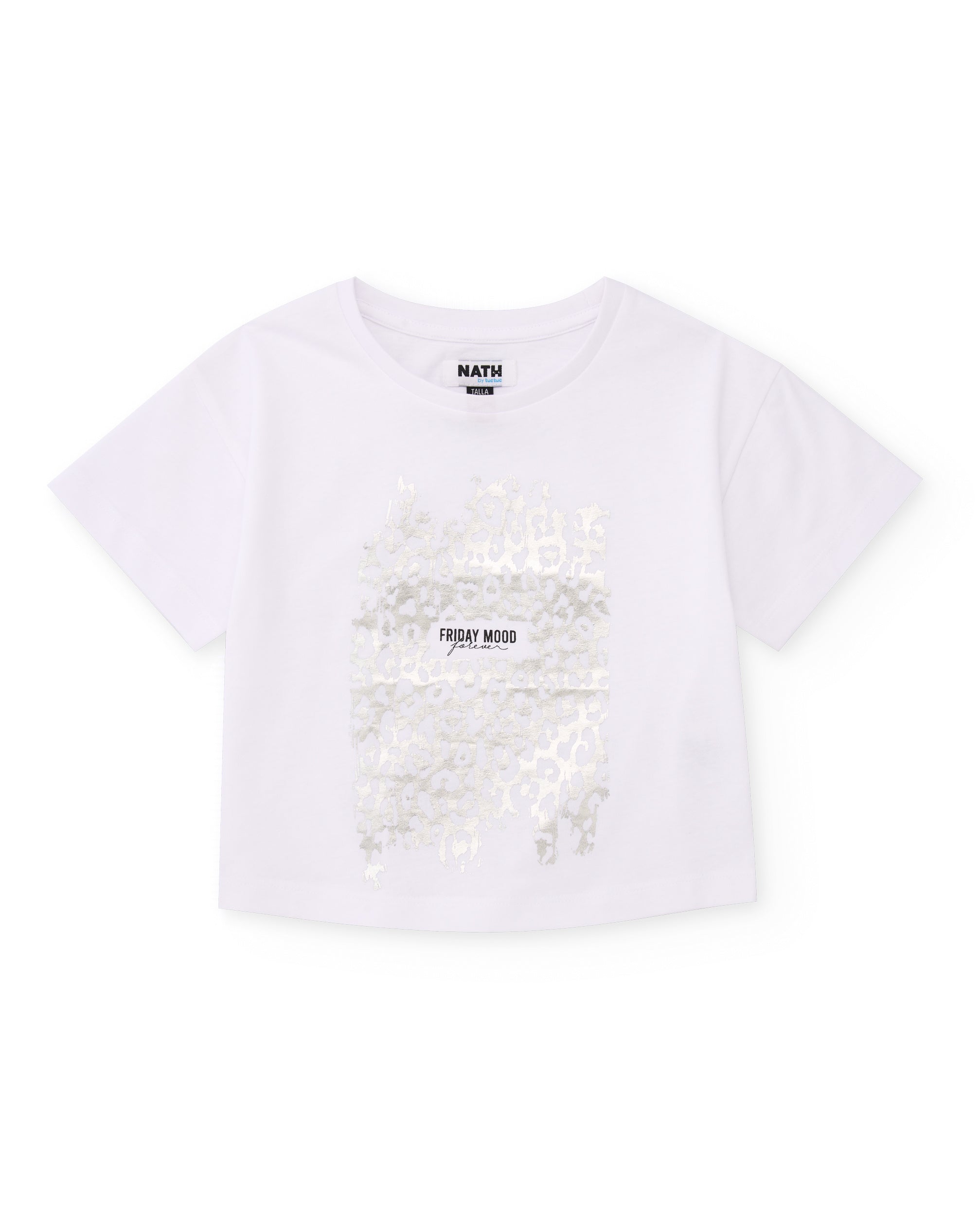 TucTuc Magliette t-shirt bambina bianca stampa metallizzata